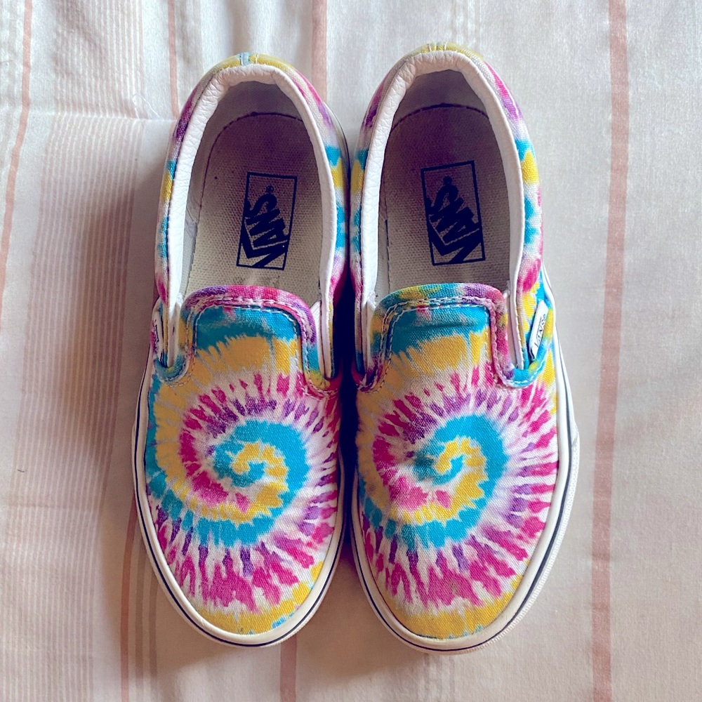 Kids Vans slip ons tie dye size 1